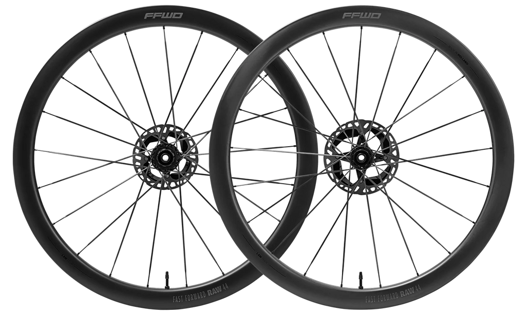 FFWD Raw 44 Carbon Tubeless Ready Disc Brake Wheelset (Creamic speed hub)- Shimano Color -Glossy Black| Cycling Gears Hub