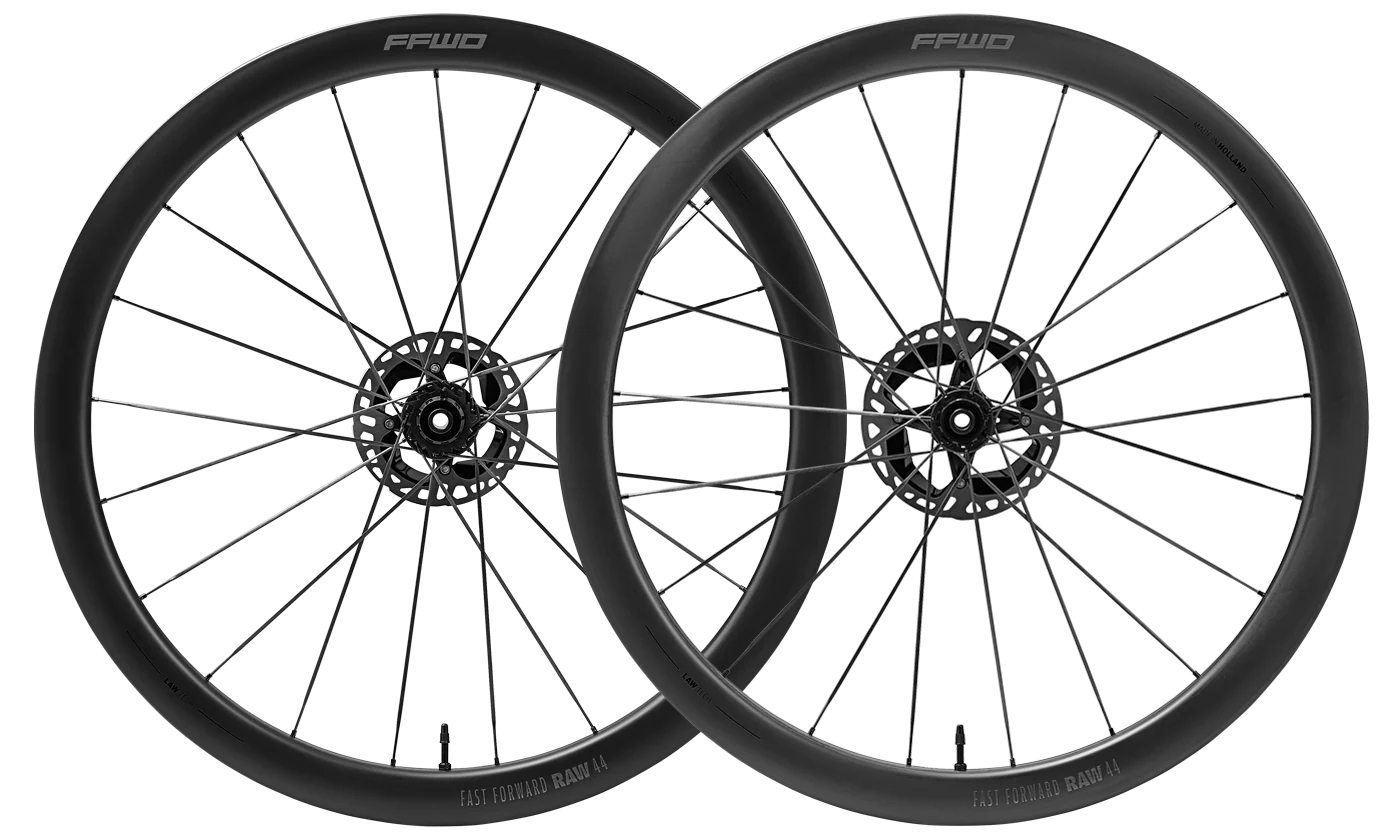 FFWD Raw 44 Carbon Tubeless Ready Disc Brake Wheelset (Creamic speed hub)- Shimano Color -Glossy Black| Cycling Gears Hub