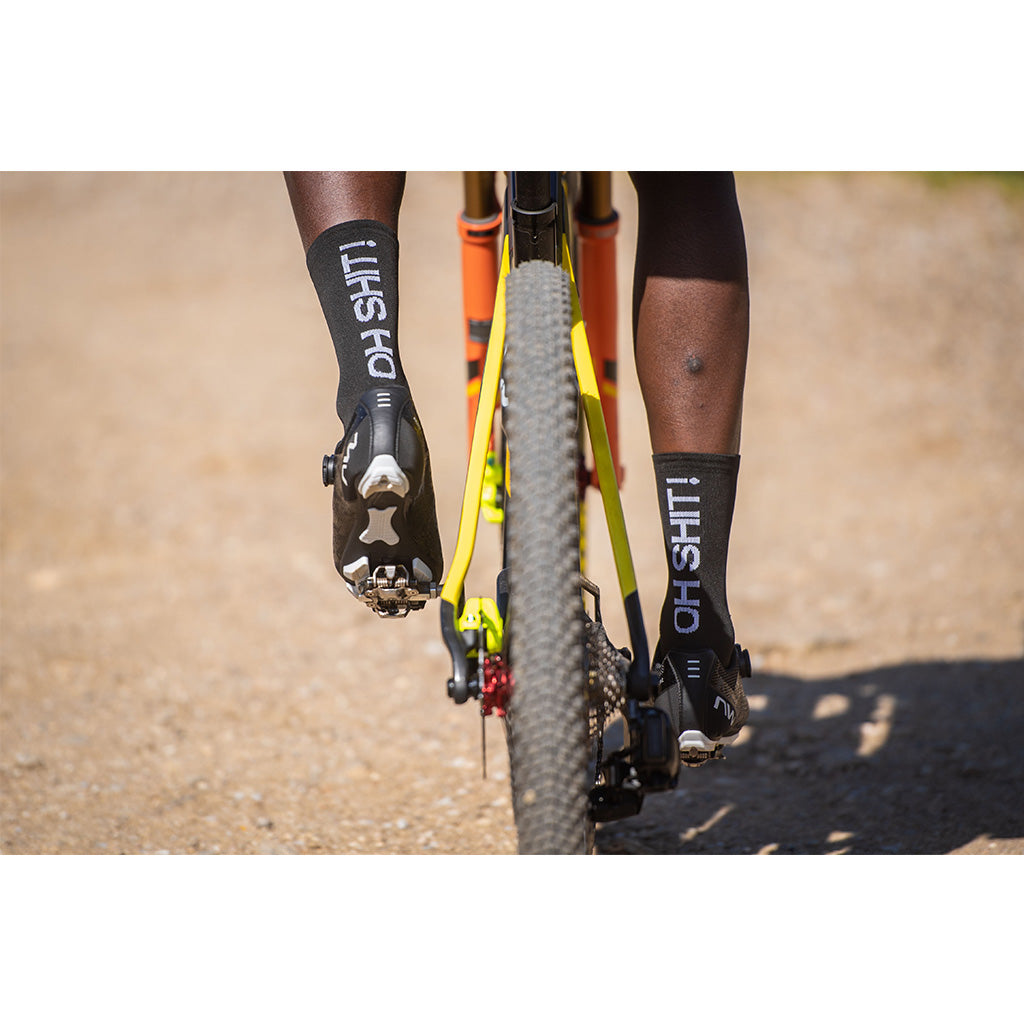 Northwave | Oh Shit Socks – Black | Performance Cycling Socks (Size L)