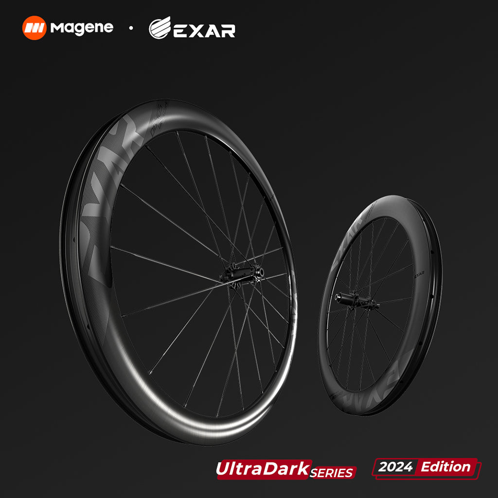 Magene Exar DB405 Carbon Tubeless Disc Brake Wheelset 50/58mm Shimano Ultra Dark| Cycling Gears Hub