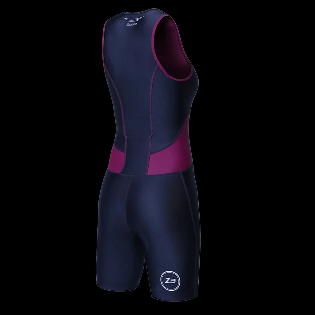 Zone3 Women’s Activate Triathlon Trisuit – Black/Purple | Cycling Gears Hub