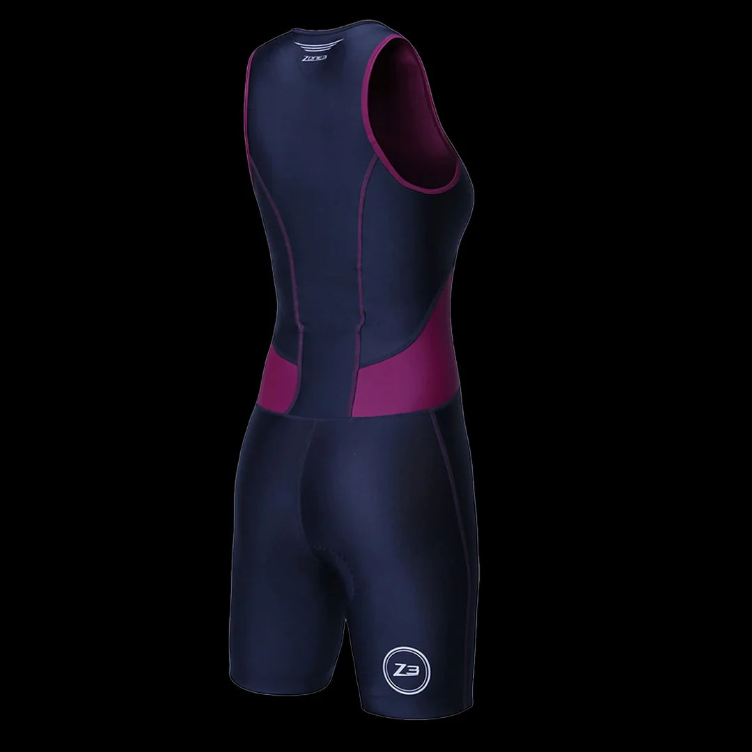Zone3 Women’s Activate Triathlon Trisuit – Black/Purple | Cycling Gears Hub