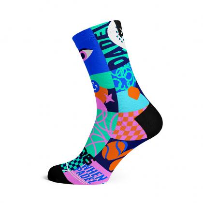 SOX Blocks Pink Padel Crew Socks – Performance Crew | Breathable Comfort & Court Support