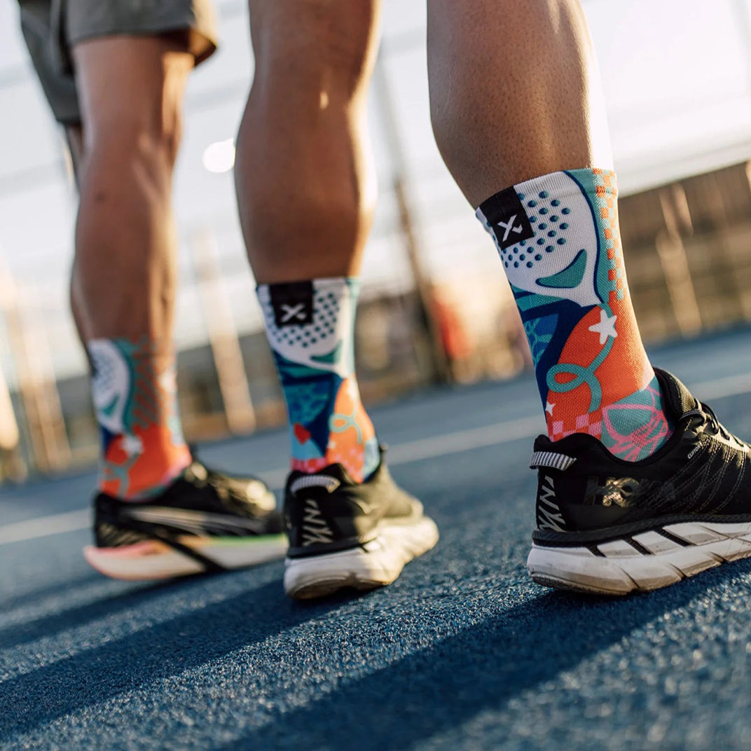 SOX Blocks Pink Padel Crew Socks – Performance Crew | Breathable Comfort & Court Support