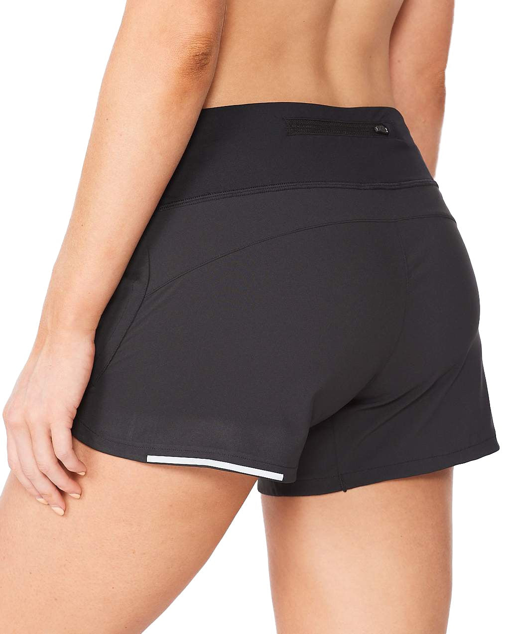 2XU WR6534B Aero 2 in 1 4 Inch Women's Running Shorts (Black/Silver) | Cycling Gears Hub