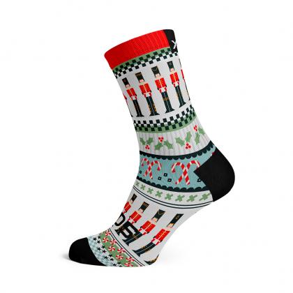 SOX Holly Jolly Nutcracker Crew Socks – Festive Everyday Crew | Breathable Comfort & Playful Holiday Design
