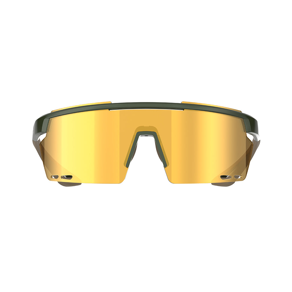 Magicshine Rouler Classic Sports Sunglasses Green&Brown Color