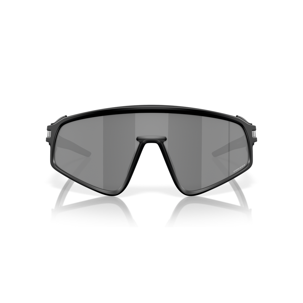 Oakley Latch Panel matte black sunglasses with Prizm Black shield lens