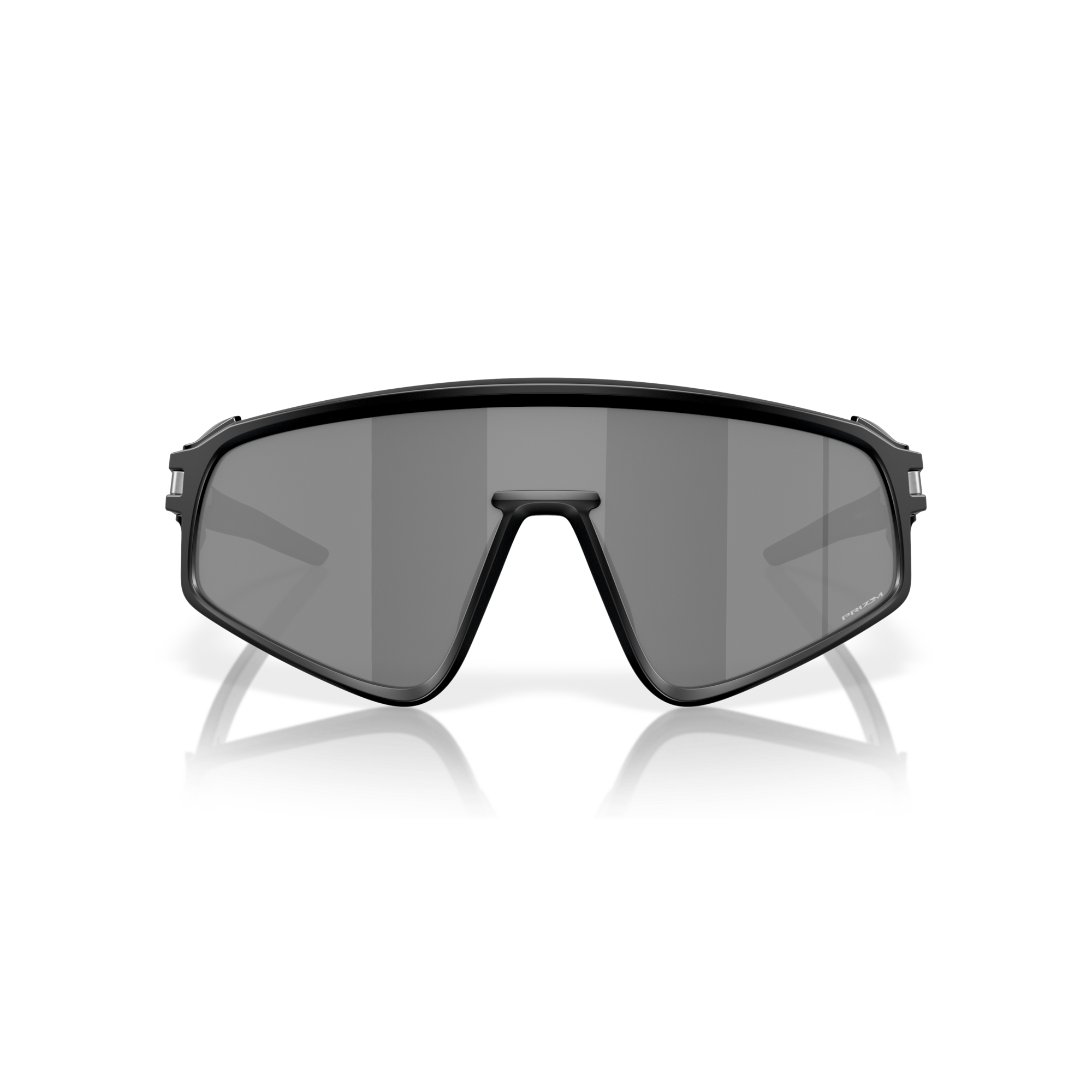 Oakley Latch Panel matte black sunglasses with Prizm Black shield lens