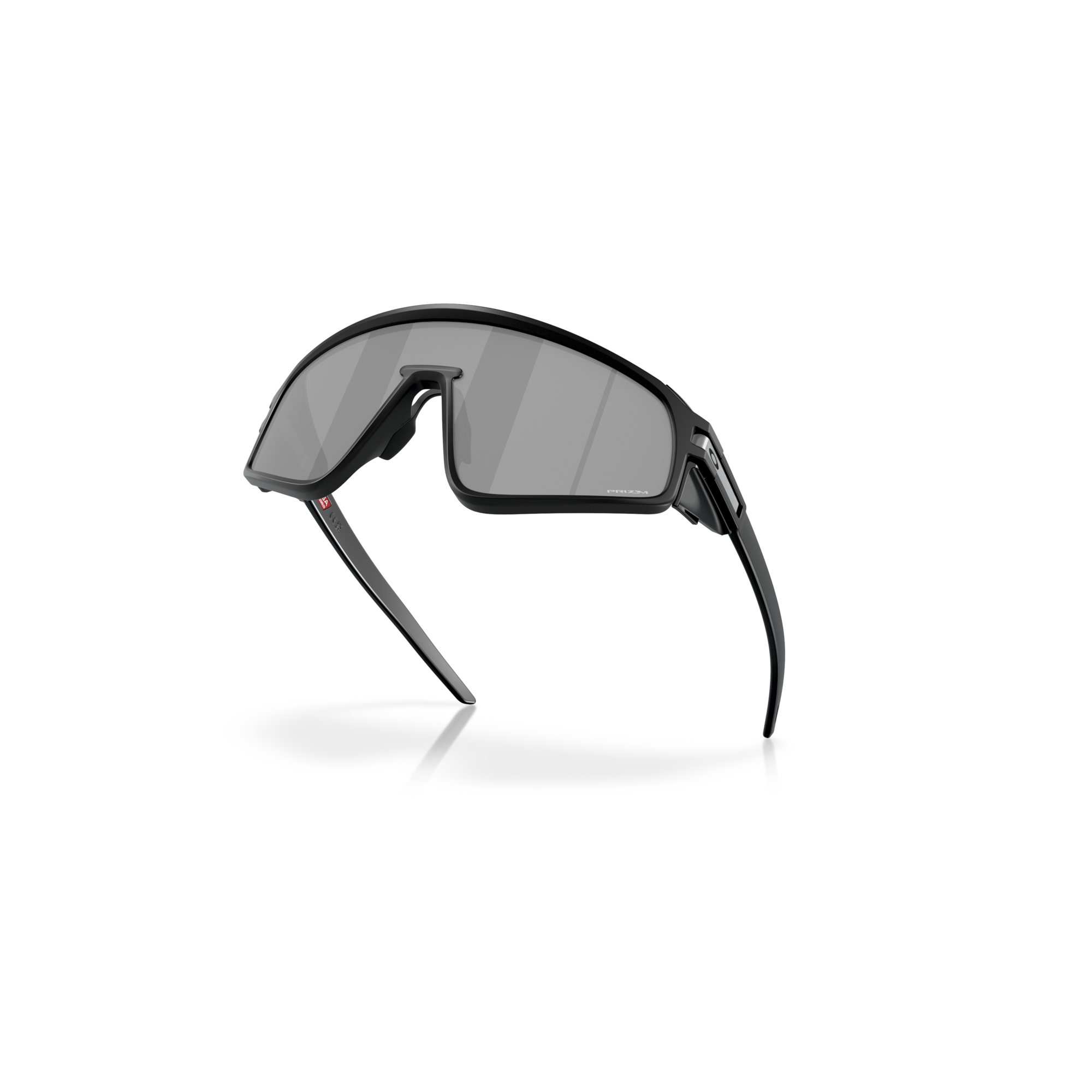 Oakley Latch Panel matte black sunglasses with Prizm Black shield lens