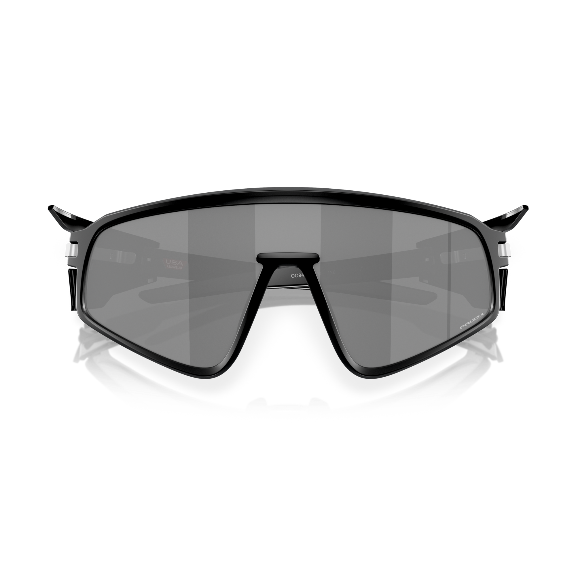 Oakley Latch Panel matte black sunglasses with Prizm Black shield lens