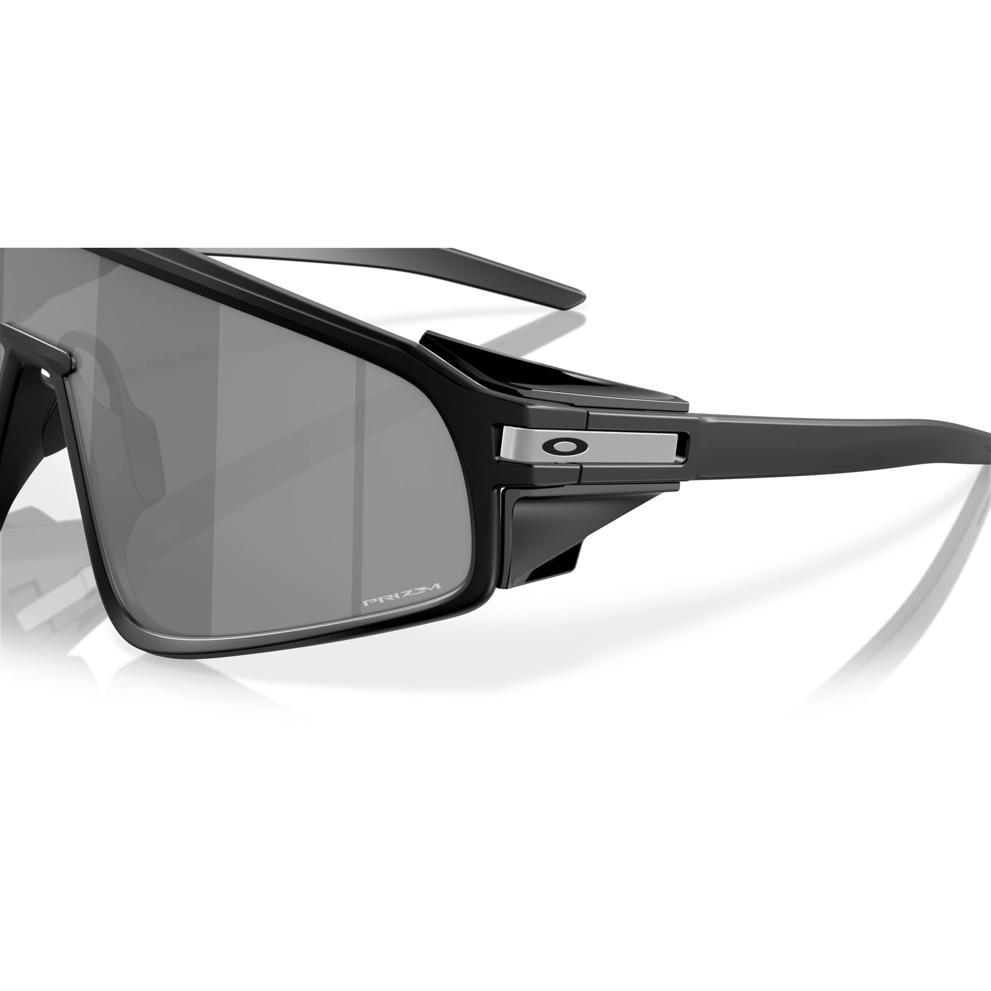 Oakley Latch Panel matte black sunglasses with Prizm Black shield lens
