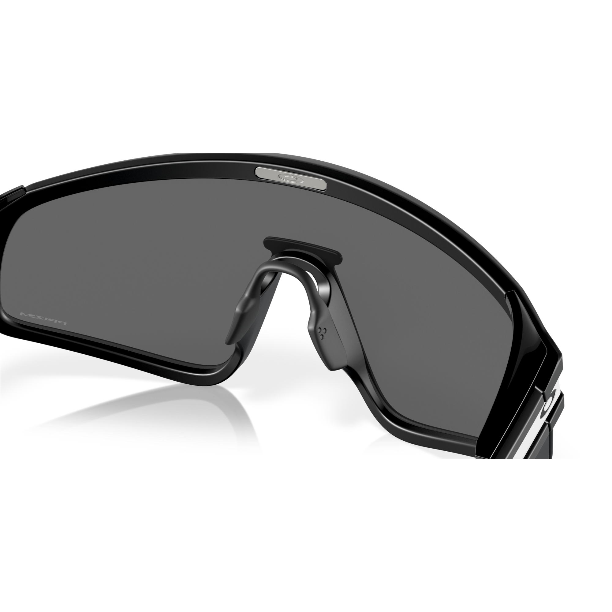 Oakley Latch Panel matte black sunglasses with Prizm Black shield lens