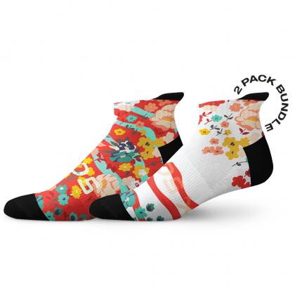 SOX Ditsy Tab Combo Socks – Pack of 2 | Playful Everyday Crew | Breathable Comfort & Fun Design