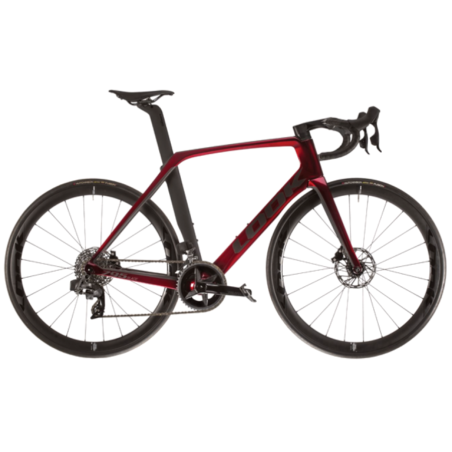 LOOK 795 Blade DB SRAM Rival AXS – Interference Red Glossy/Matte | LOOK R38D Wheels | Cycling Gears Hub