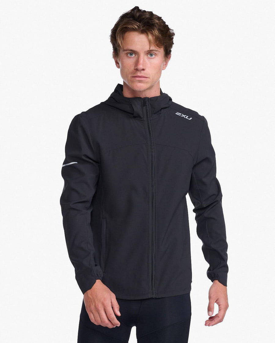 2XU MR6858A Aero Men's Cycling Jacket (Black/Silver) | Cycling Gears Hub