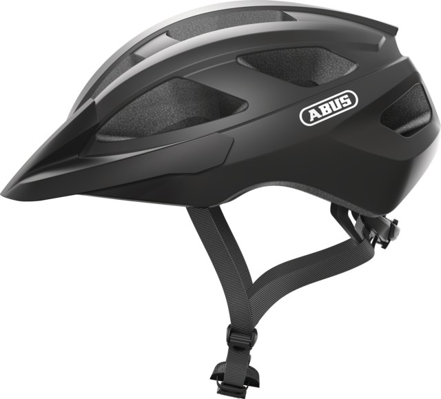 Abus Macator Road Cycling Helmet (Matt Black) | Cycling Gears Hub
