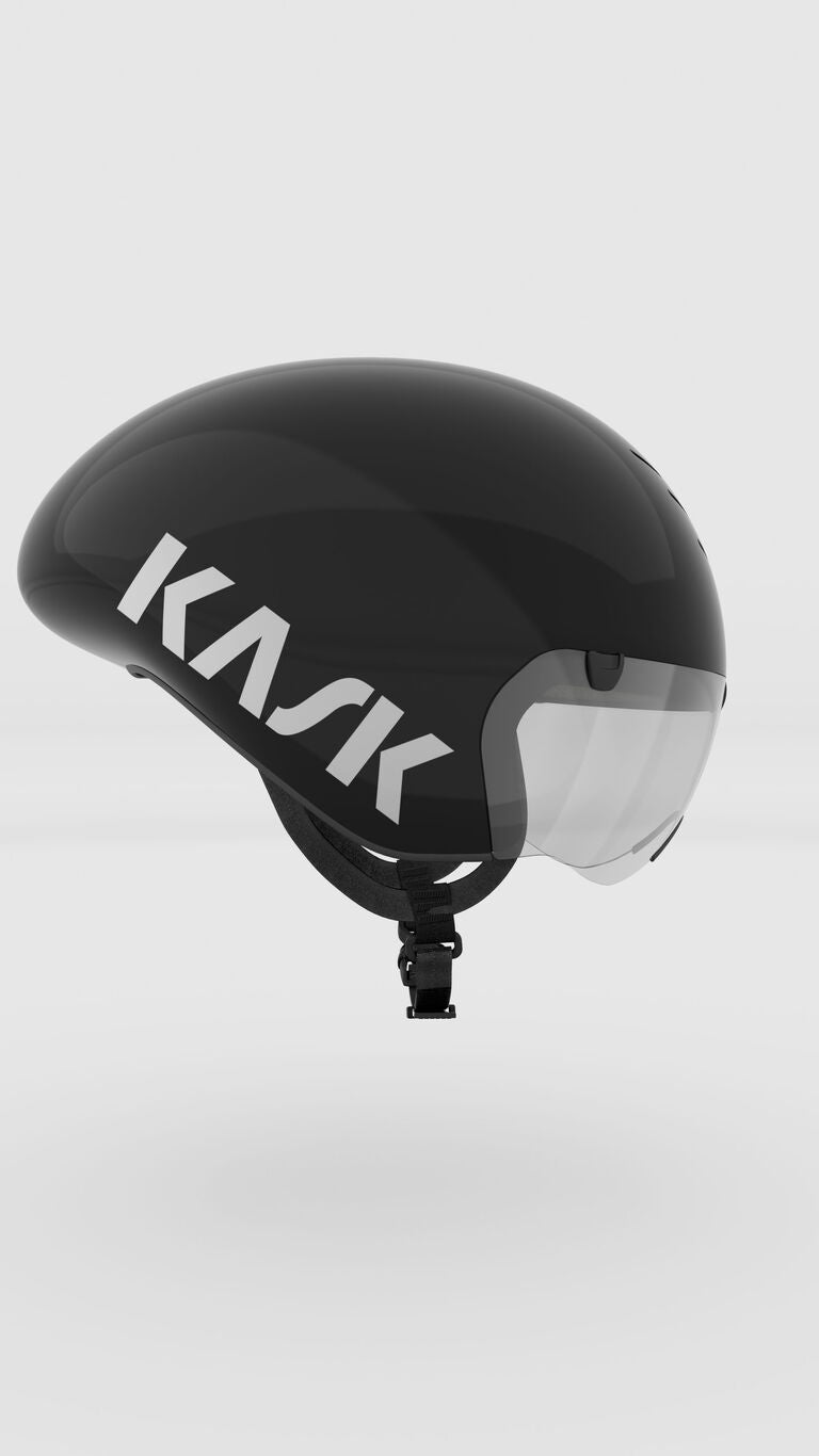 Kask Bambino Pro Black Aero Road & Track Helmet with Magnetic Visor – TT & Track Sprint Helmet | Cycling Gears Hub