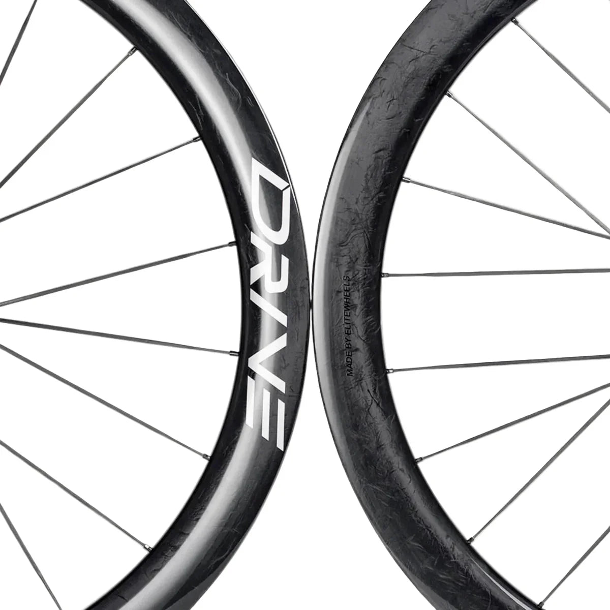 Elite Wheels Drive 50D Carbon Disc Wheelset for Shimano | Tubeless Ready Aero Road Wheels | Cycling Gears Hub