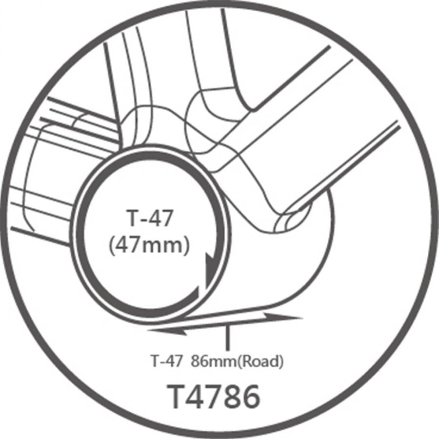 Tripeak T47 Ceramic 3-in-1 Bottom Bracket for Shimano SRAM Rotor 86mm Black