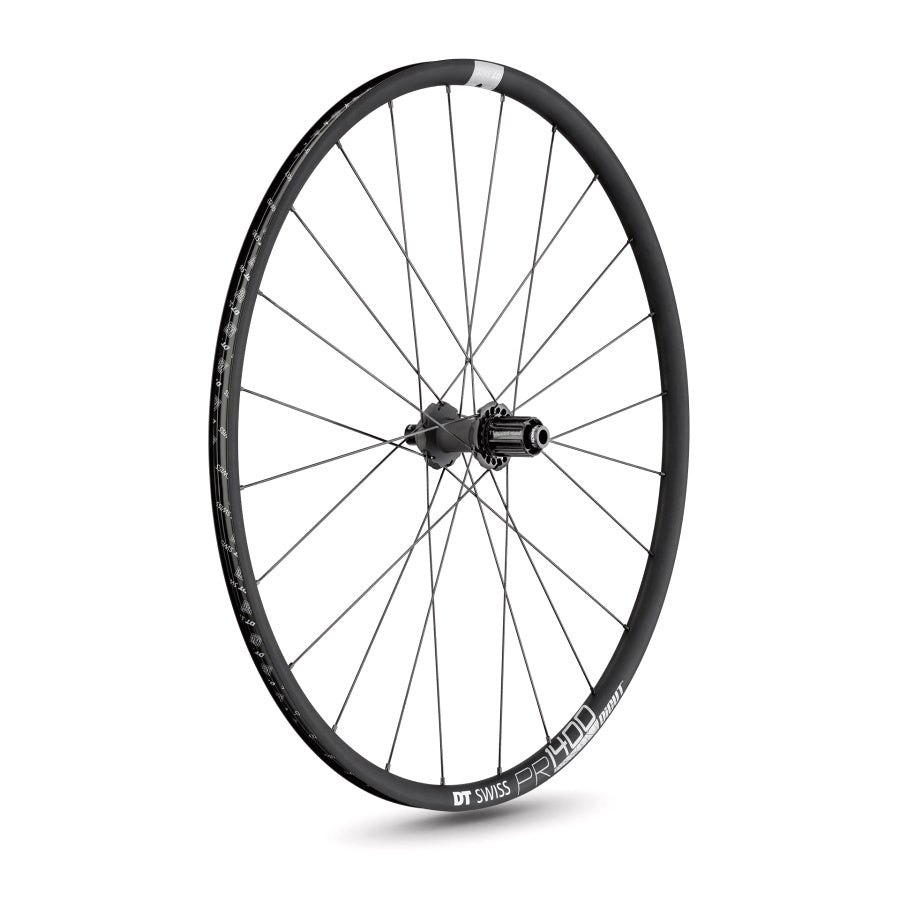 DT Swiss PR 1400 Dicut Aluminum Tubleless Ready Disc Brake Wheelset - (Black) | Cycling Gears Hub