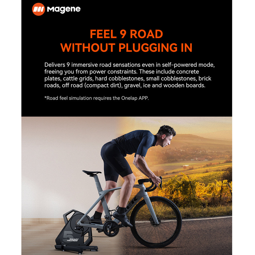Magene T500 Direct Drive Smart Trainer – 2200W, ±1% Accuracy, 20% Slope Simulation, Cassette Included