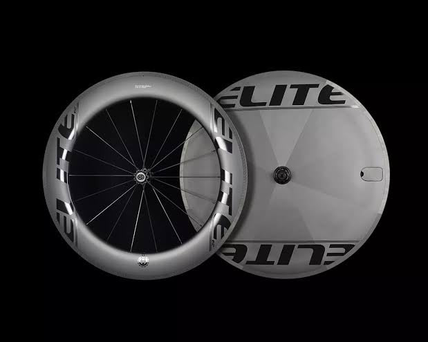 Elite Wheels TT Rim Brake Bundle | Carbon Time Trial & Triathlon Wheelset Disc Brake | Shimano & SRAM XDR | Cycling Gears Hub