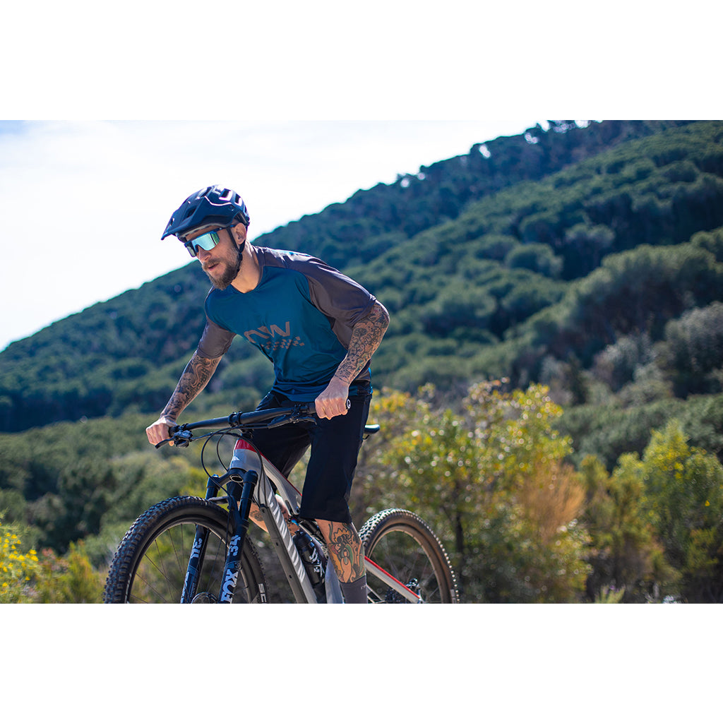 Northwave MTB Edge Mens Cycling Jersey Color-Blue/Black| Cycling Gears Hub