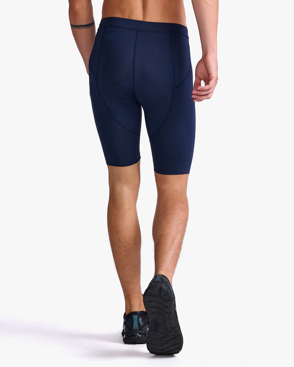 2XU MT6430B Aero 9 Inch Men's Triathlon Shorts (Midnight/Jade) | Cycling Gears Hub