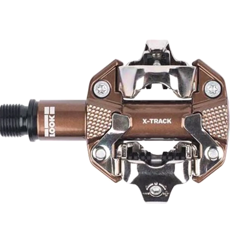LOOK X-Track Gravel Edition Pedals – Bronze | SPD-Compatible Gravel Pedals | Cycling Gears Hub
