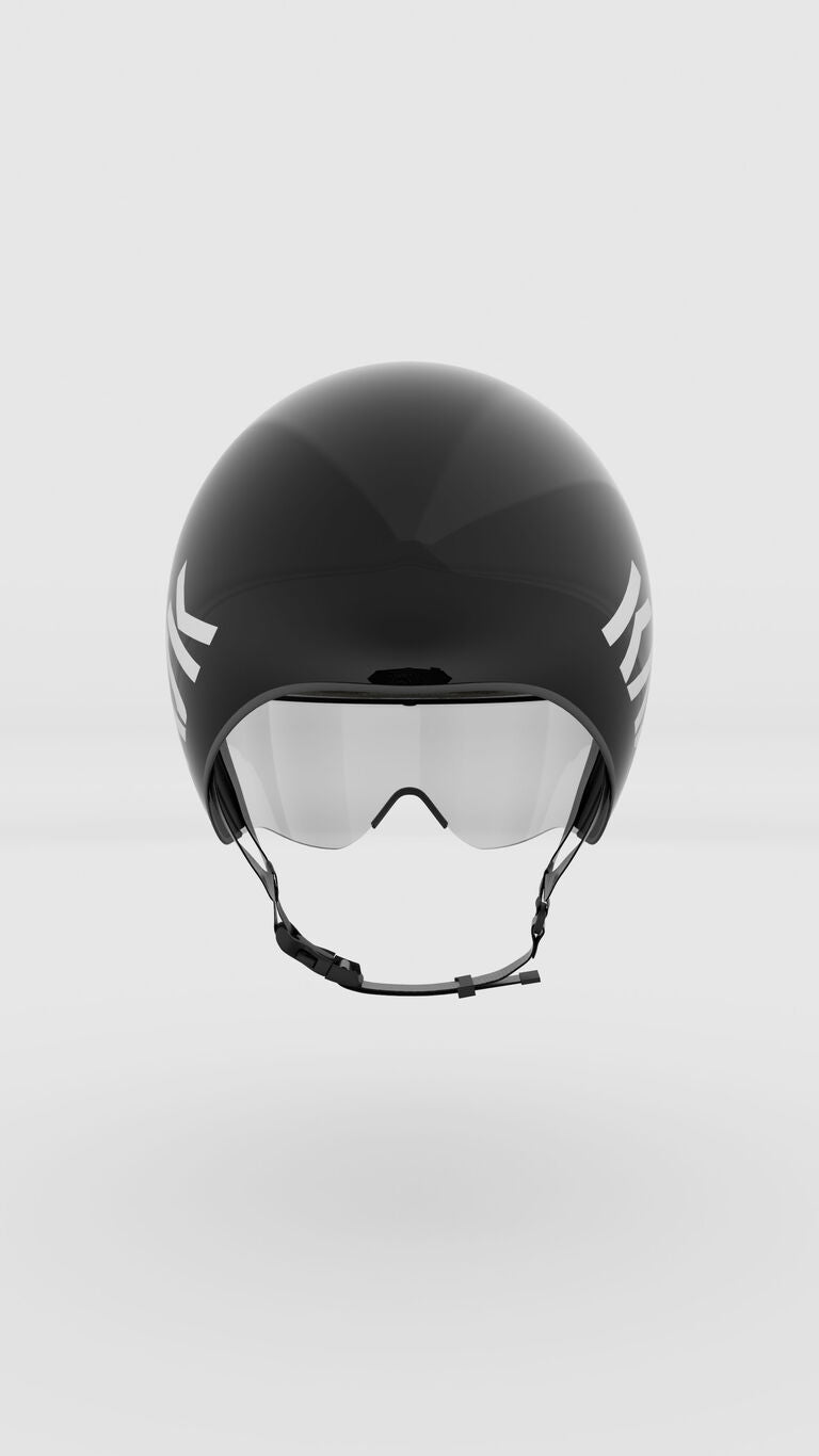 Kask Bambino Pro Black Aero Road & Track Helmet with Magnetic Visor – TT & Track Sprint Helmet | Cycling Gears Hub
