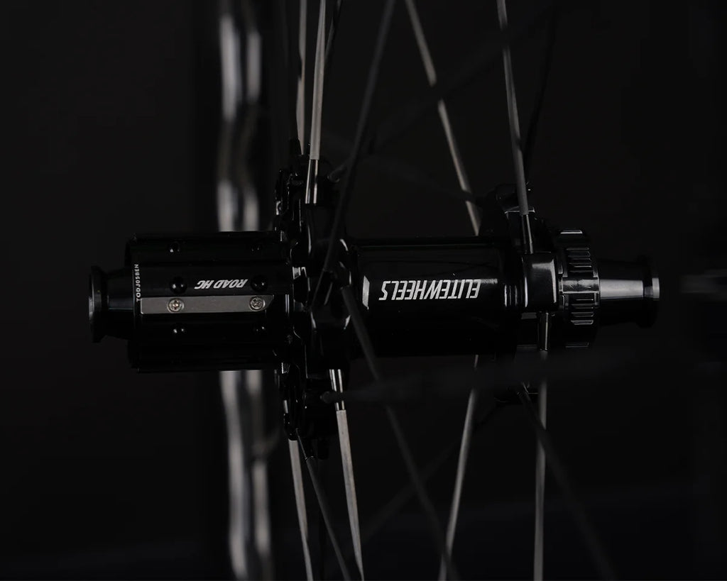 Elite Wheels Drive Helix 57D CS Carbon Disc Wheelset Shimano Hub| Carbon Spoke Aero Road Wheels | Cycling Gears Hub