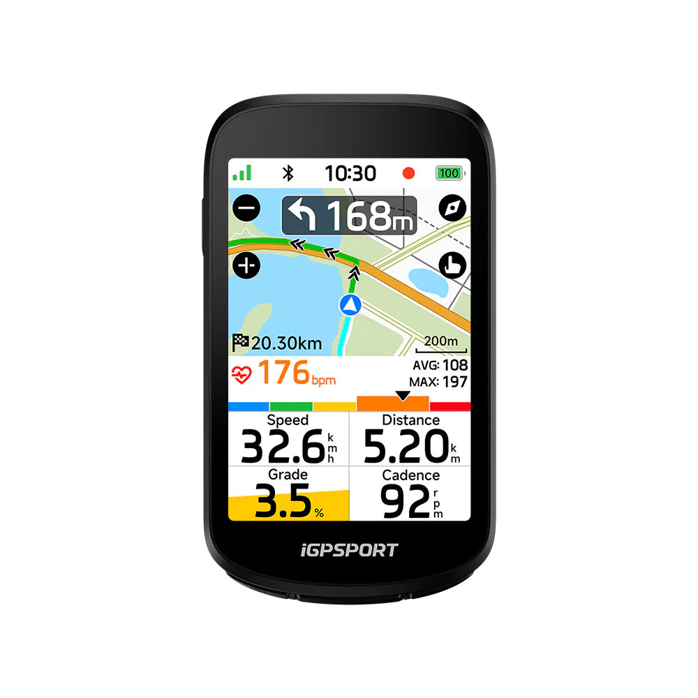 iGPSPORT BSC500 GPS Bike Computer | 3.3” Touchscreen with Offline Maps & Dual-Band GPS | Cycling Gears Hub