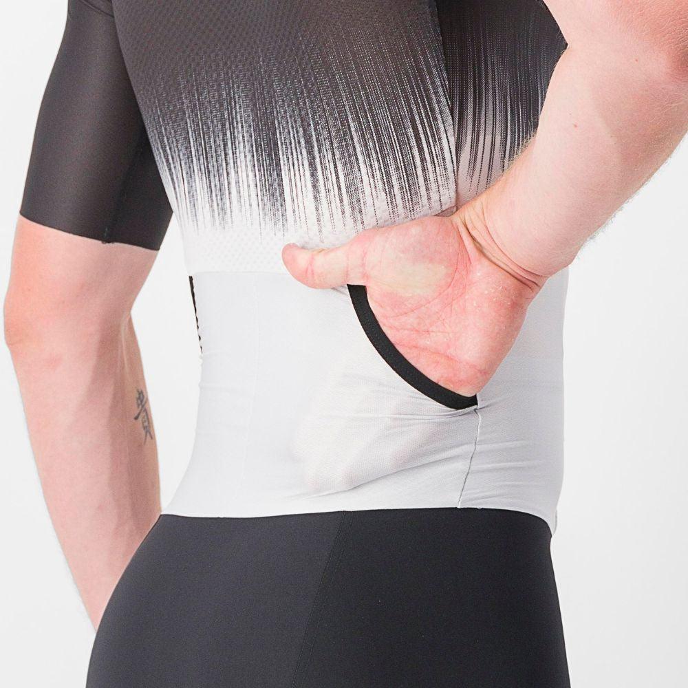 Castelli Sanremo Ultra Speed Triathlon Suit – Black/Silver Gray | Cycling Gears Hub