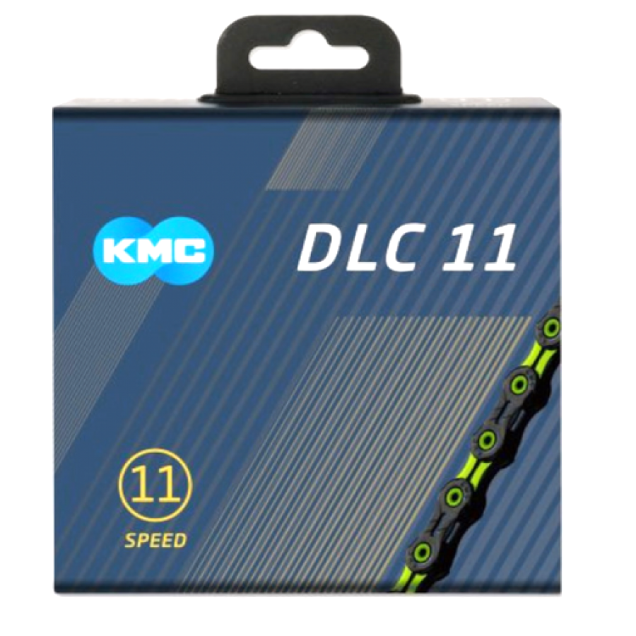 KMC DLC 11 Speed Chain Color Black and Green| Cycling Gears Hub