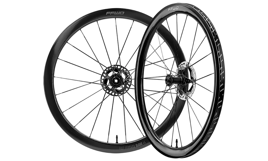 FFWD Raw 44 Carbon Tubeless Ready Disc Brake Wheelset (Creamic speed hub)- Shimano Color -Glossy Black| Cycling Gears Hub