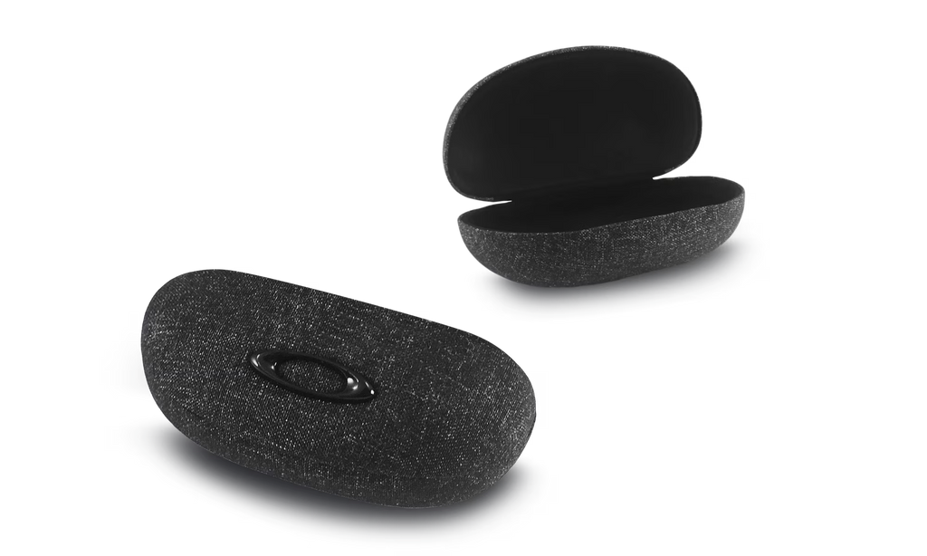 Grey magnetic hard case for sunglasses with soft interior lining