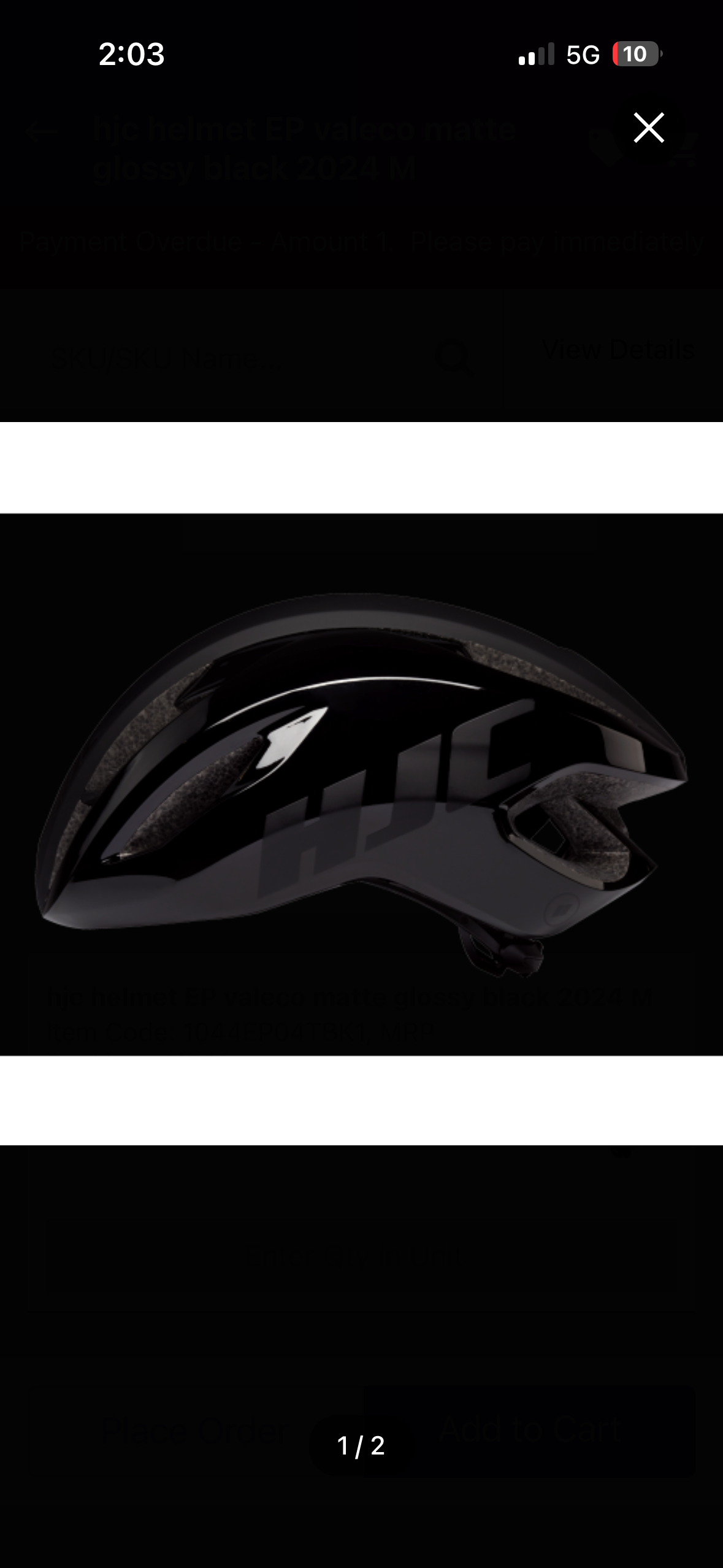 HJC Valeco Best Road Cycling Helmet Color-Matte Glossy Black| Cycling Gears Hub