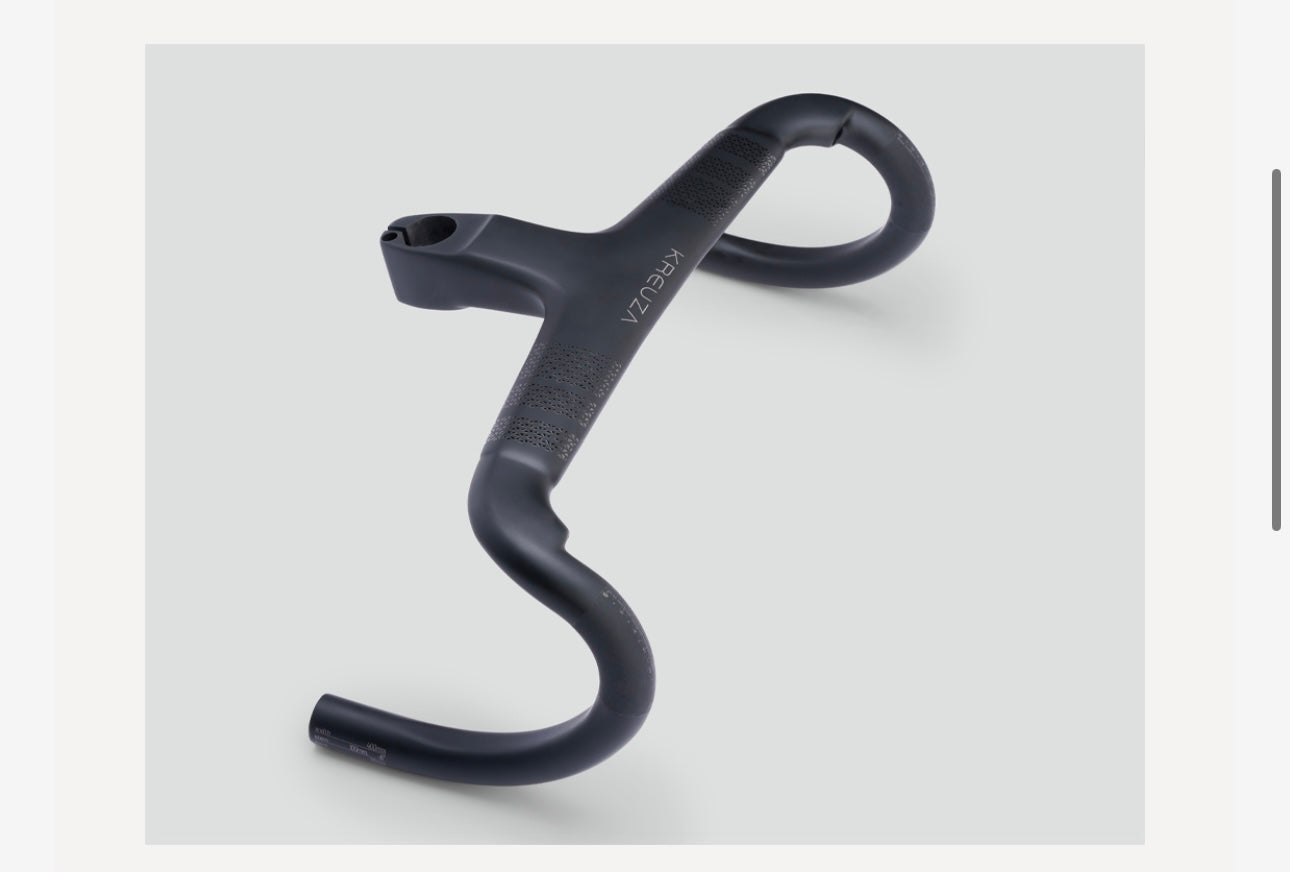 KREUZA Apex One-Piece Carbon Handlebar | Integrated Aero Road Cockpit | Cycling Gears Hub