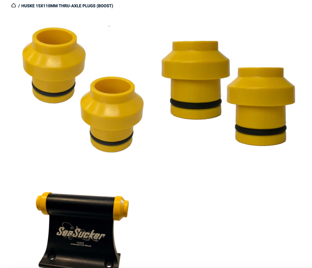 Seasucker Huske 15mm Boost Thru Axle Plugs Yellow Color