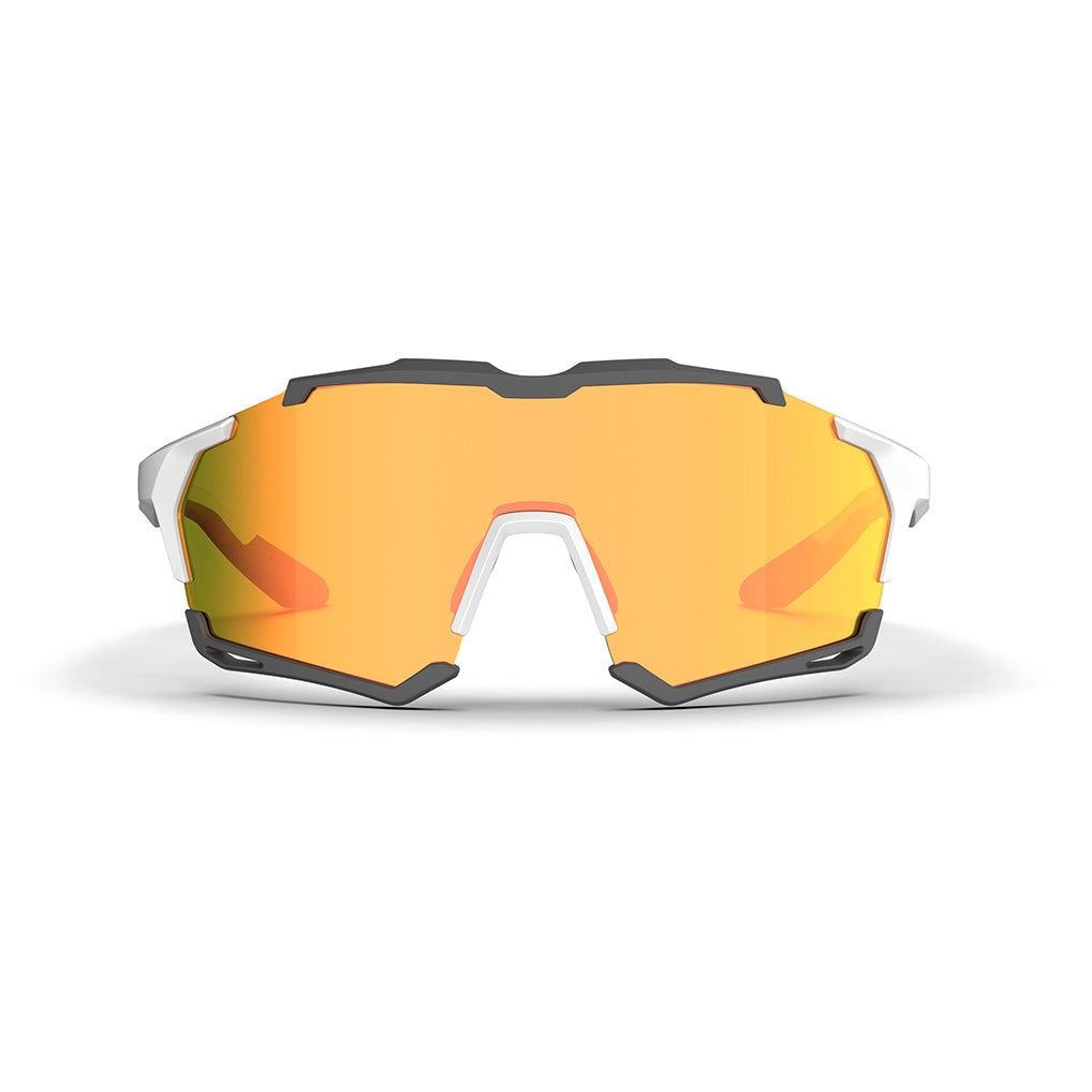 Magicshine Versatile Classic Sport Sunglasses Gold &White Frame