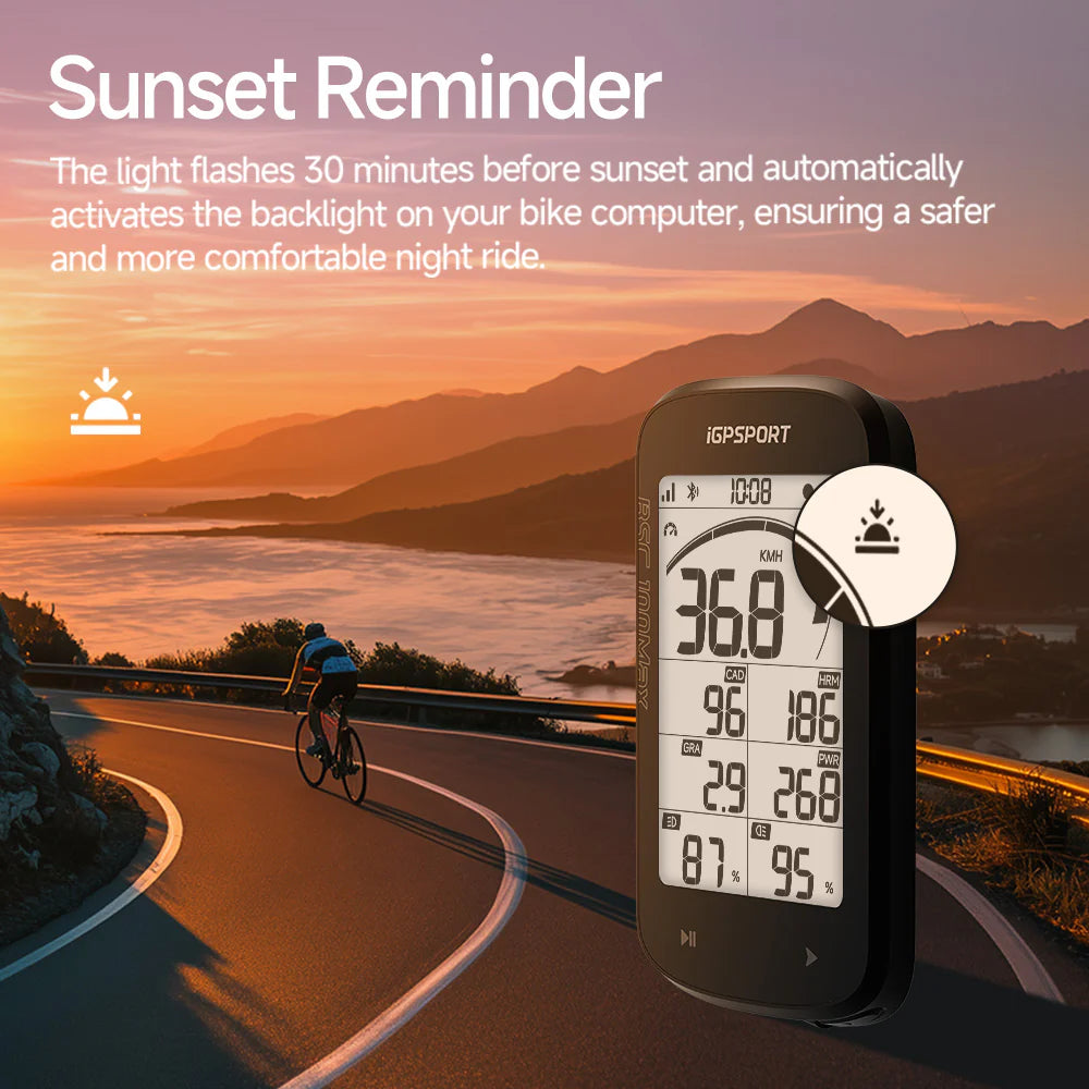 iGPSPORT BSC100 Max GPS Bike Computer | 3” Anti-Glare Display | 40-Hour Battery | Cycling Gears Hub