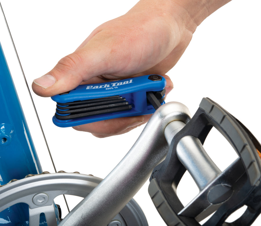 Park Tool AWS-10 Fold-Up Hex Wrench Set - 7 Piece Bicycle Allen Key Set 1.5mm to 6mm for Workshop and Trail Use