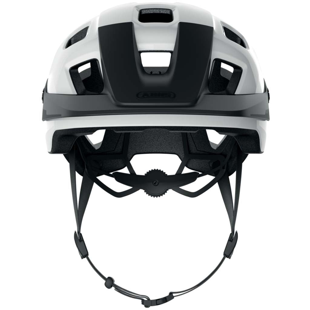 Abus Motrip MTB Cycling Helmet With Shiny and White Color | Cycling Gears Hub