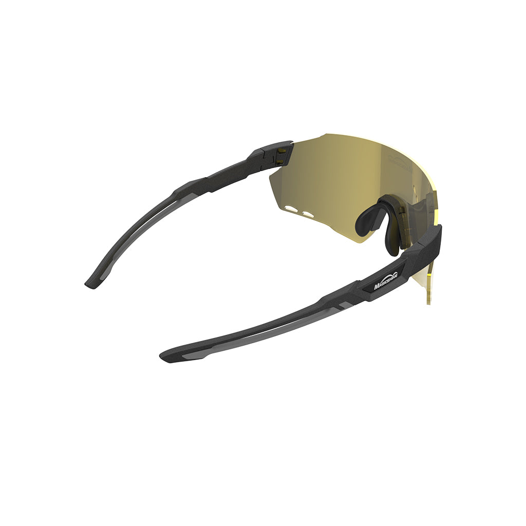 Magicshine Windbreaker Polarized Sport Sunglasses Gold Color