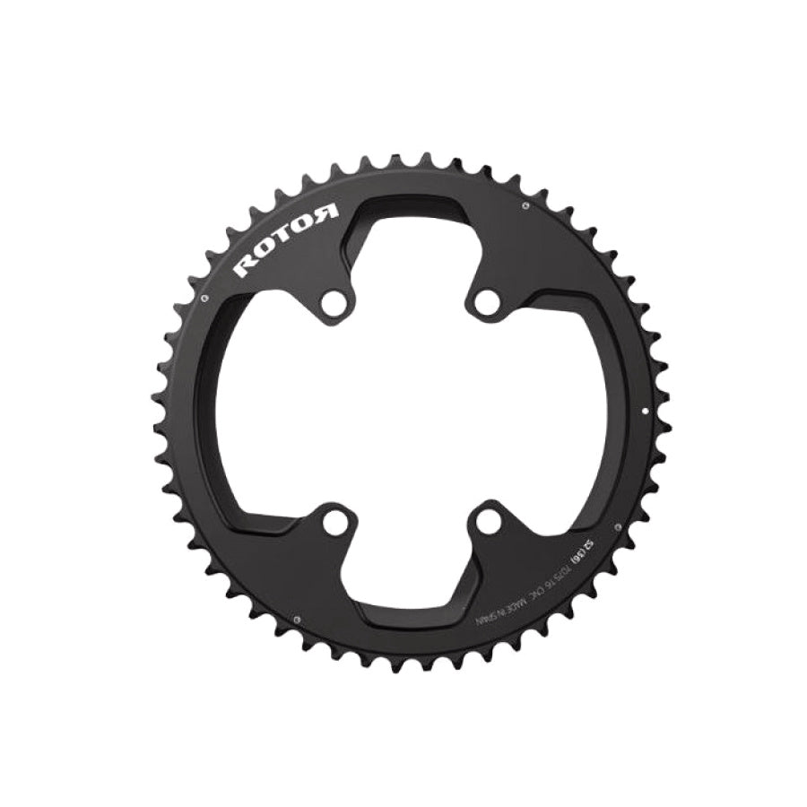 ROTOR Round Ring BCD110x4 50T / 52T Outer Black – 10/11-Speed | Cycling Gears Hub