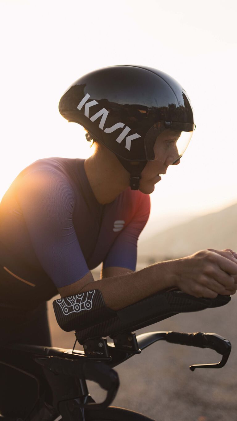 Kask Bambino Pro Black Aero Road & Track Helmet with Magnetic Visor – TT & Track Sprint Helmet | Cycling Gears Hub