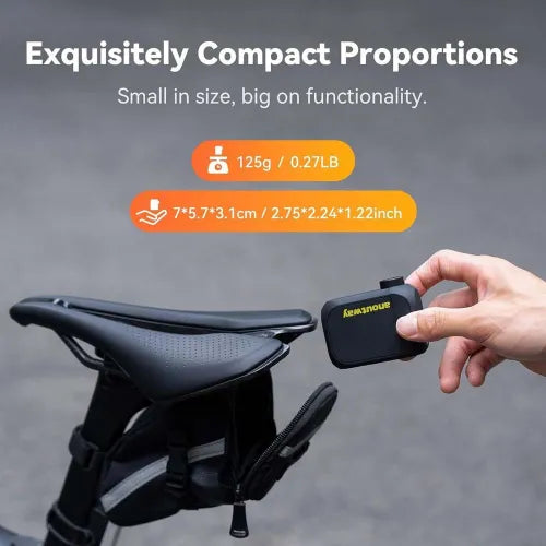 CYCPLUS Anoutway AS210 Pro Mini Electric Air Pump | 120 PSI Rechargeable Bike Tire Inflator | Cycling Gears Hub