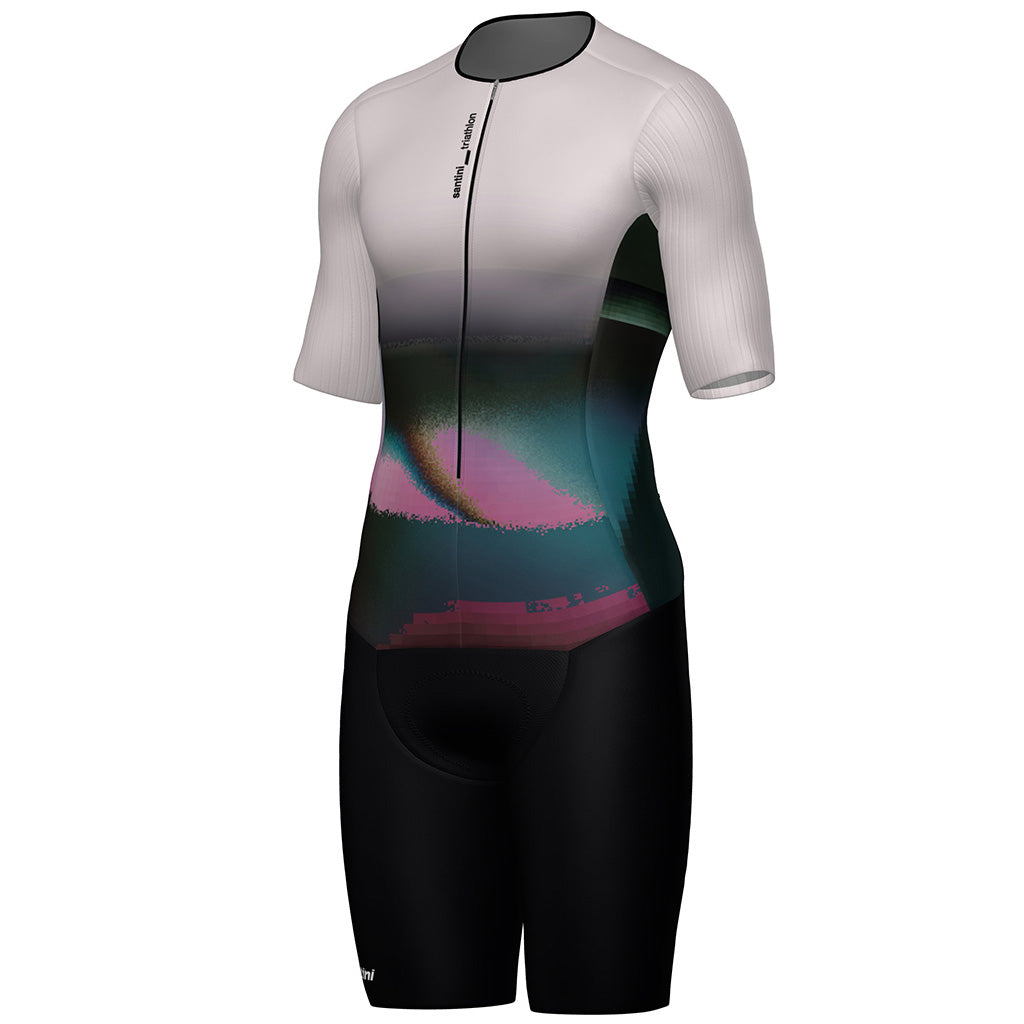 Santini Viper Men's Best Triathlon Suit Short Sleeve Color-Black| Cycling Gears Hub