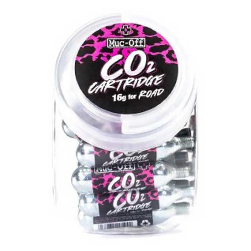 Muc-Off CO2 Cartridge 16g – High Pressure Tyre Inflator for Road Bikes | Fast & Compact CO2 Refill